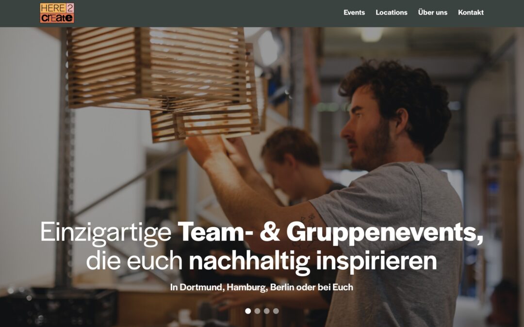 HERE2CREATE ist da – unsere Plattform für kreative Team- und Gruppenevents