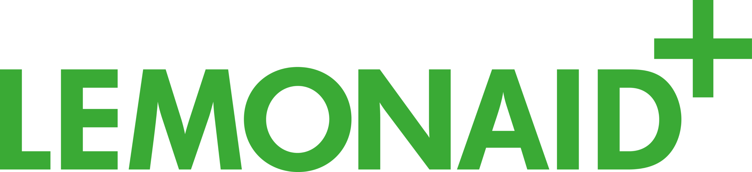 Grünes Logo mit dem Schriftzug LEMONAID und einem Pluszeichen oben rechts.